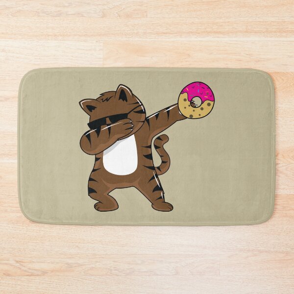 Item preview, Brown cat dabbing pose with donut designed and sold by Donutlovers.