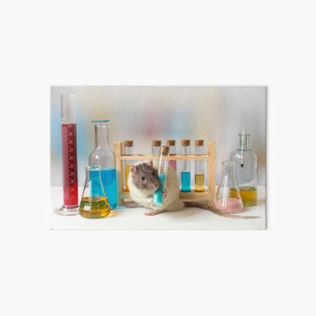Working at the Laboratory Art Board Print