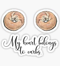 My heart belongs to carbs. Sticker