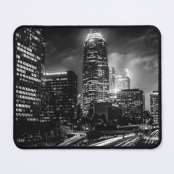 Item preview, Black and White City of Los Angeles Downtown With Light Trails designed and sold by Chris-Thodd.