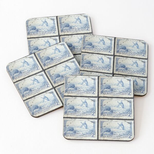 Item preview, French Windmill Vintage Postage Stamp designed and sold by Factory57.