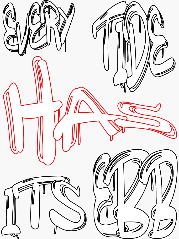 "Every tide has its ebb" Sticker for Sale by NewTopDesign Redbubble