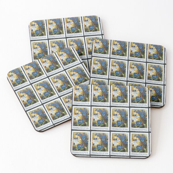 Item preview, Blue Flowers Vintage Postage Stamp designed and sold by Factory57.