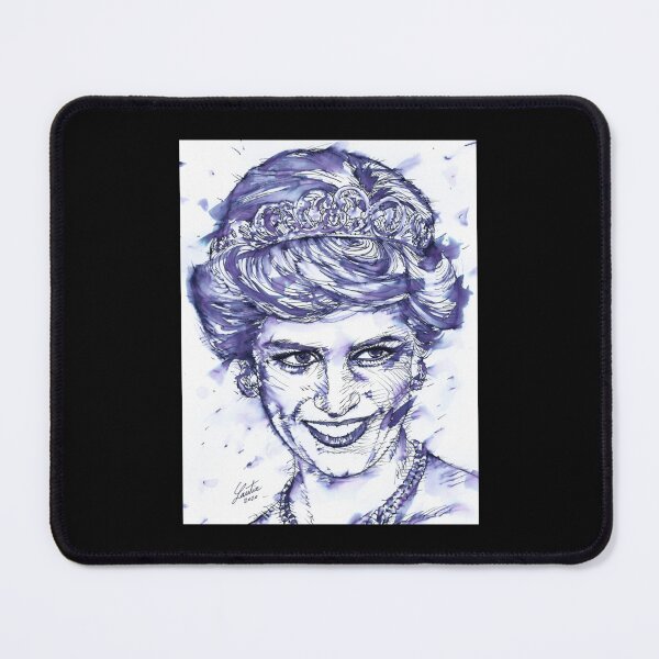 Item preview, DIANA - PRINCESS OF WALES - ink and watercolor portrait designed and sold by AllenChristop.