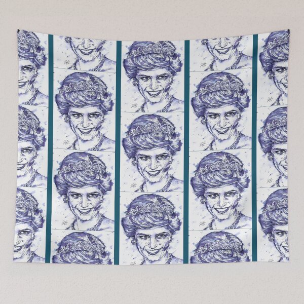 Item preview, DIANA  - PRINCESS OF WALES - ink and watercolor portrait   designed and sold by AllenChristop.
