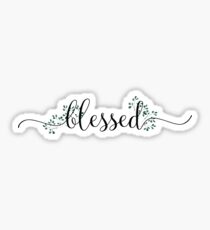 Gesegnet - christliche Typografie Sticker