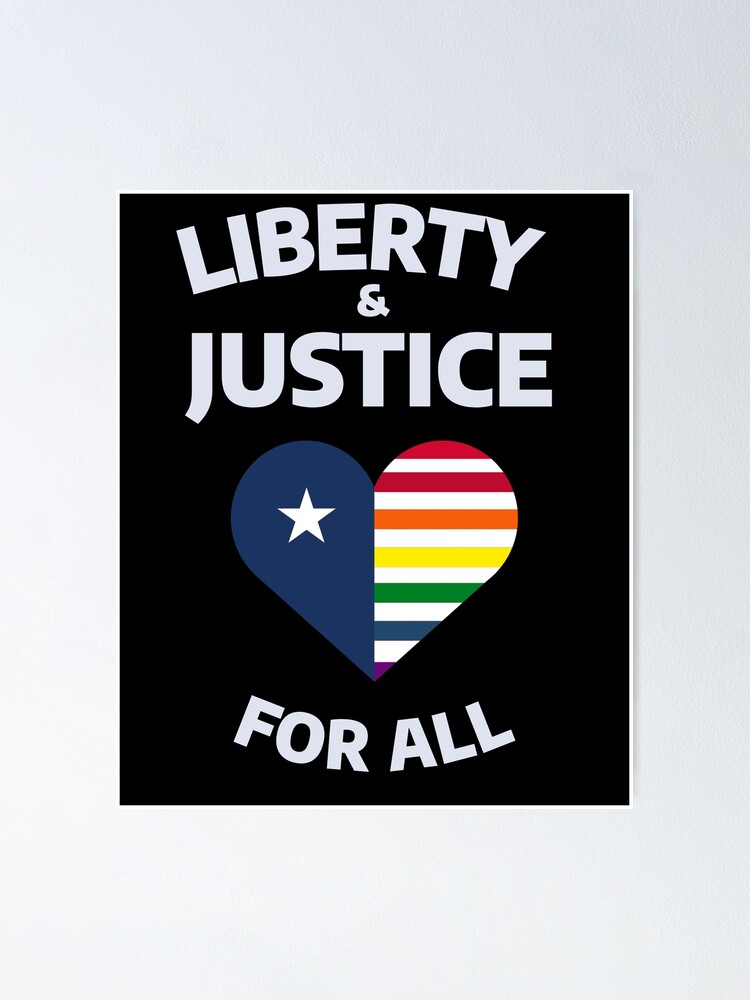 Liberty And Justice For All Lgbt Activist Poster For Sale By