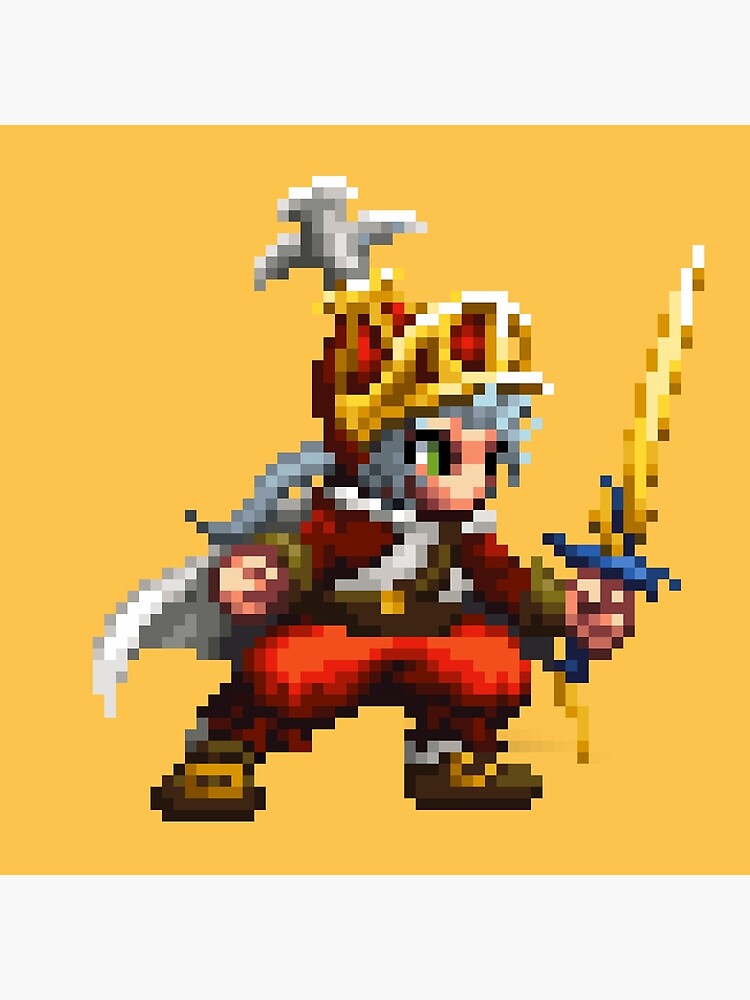 "Onion Knight Win Before Final Fantasy III Pixel Art" Metal Print for