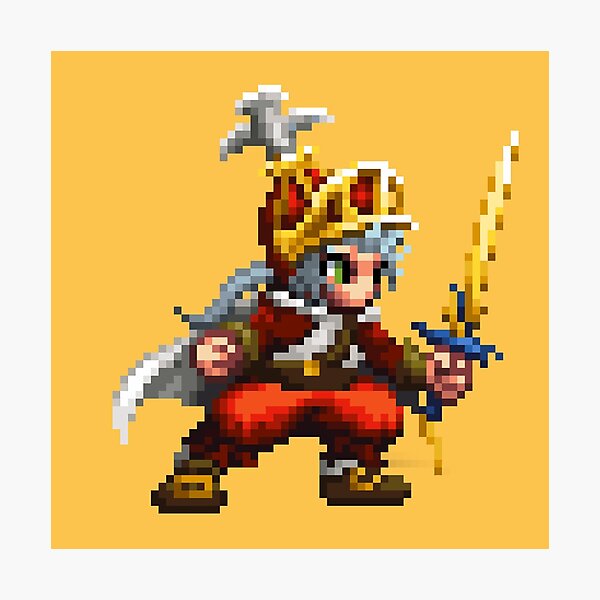 "Onion Knight Win Before Final Fantasy III Pixel Art" Photographic