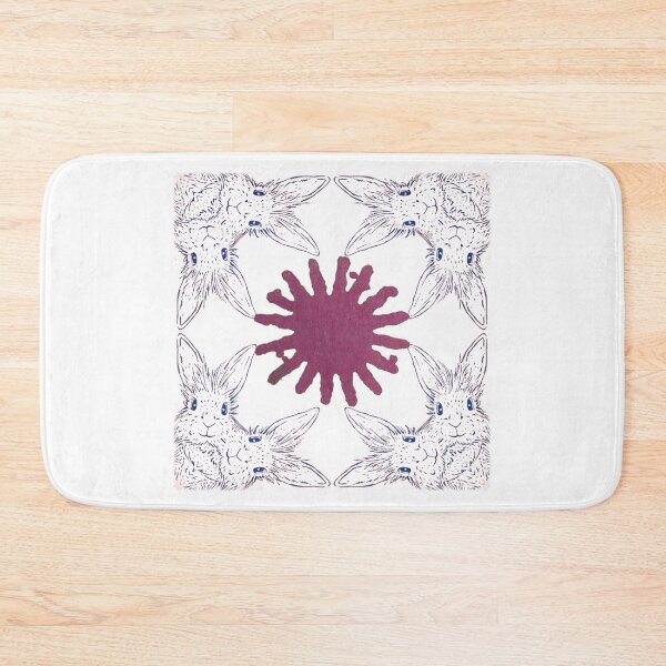 Item preview, Rabbits and magenta sun designed and sold by MoMoJaJa.