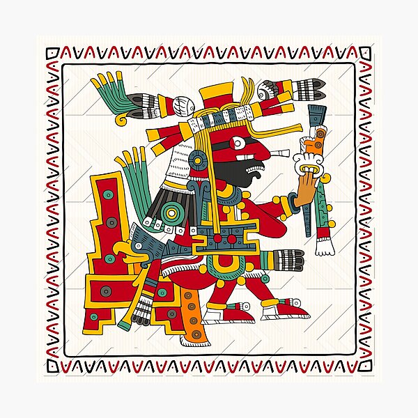 Artikel-Vorschau von Xiuhtecuhtli - Aztekisches Bodenkissen Borgia, designt und verkauft von Aztectees.