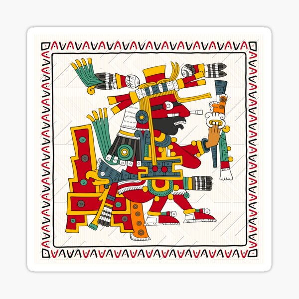 Artikel-Vorschau von Xiuhtecuhtli - Aztekisches Bodenkissen Borgia, designt und verkauft von Aztectees.