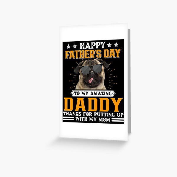 Item preview, Happy Father's Day Pug Dog Dad Gifts For Men designed and sold by sizzlingbitter6.