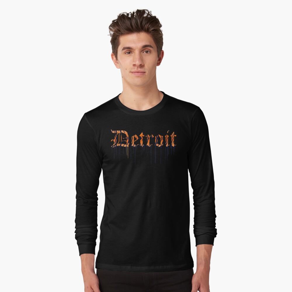  Detroit Tiger Paint Drip T-Shirt : Sports & Outdoors