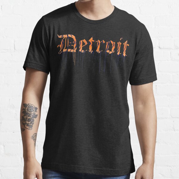 Detroit Tiger Paint Drip T-shirt, Detroit Apparel  Essential T