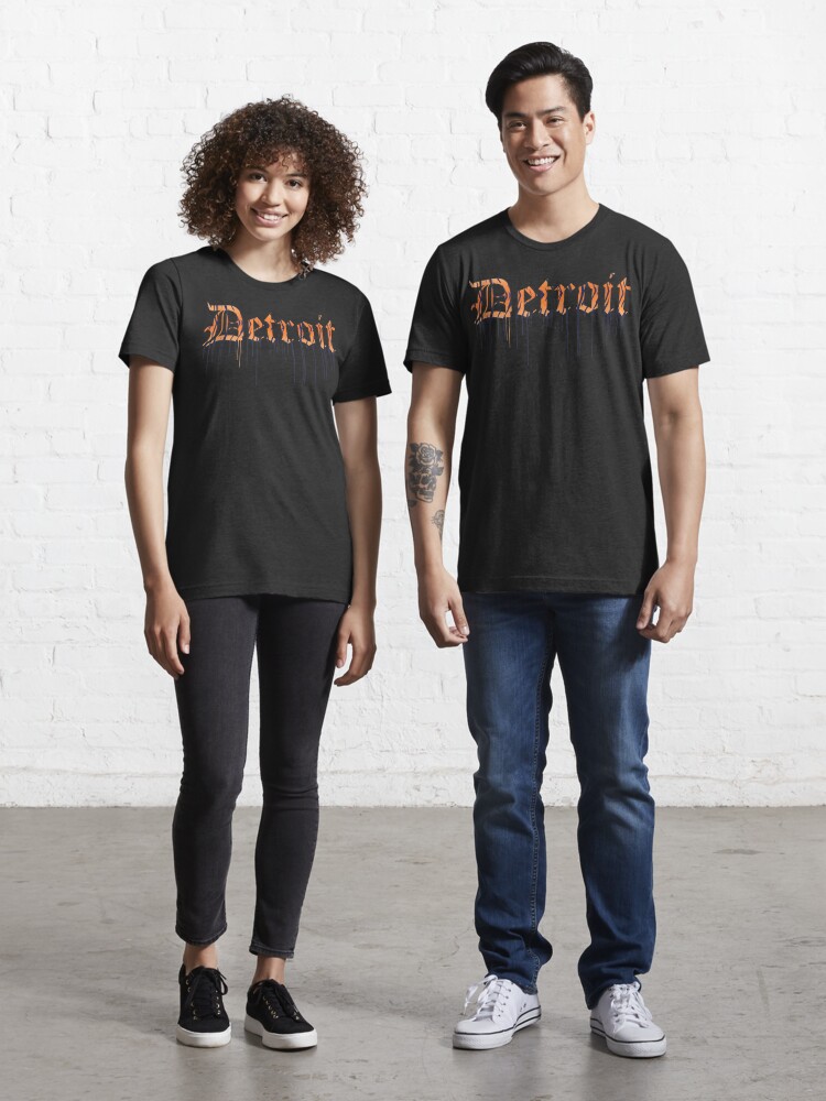 Detroit Tiger Paint Drip T-shirt, Detroit Apparel  Essential T