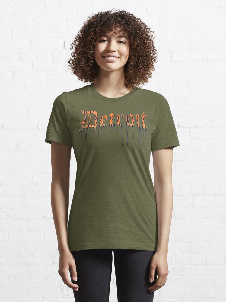 Detroit Tiger Paint Drip T-shirt, Detroit Apparel T-Shirt