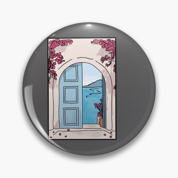 Item preview, Mamma Mia - Blue Doorway Sticker designed and sold by MarcoVerrati.