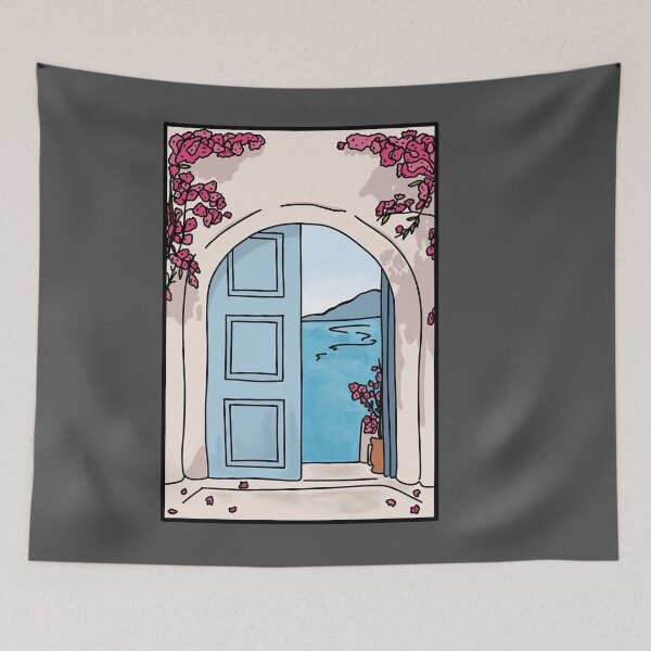 Item preview, Mamma Mia - Blue Doorway Sticker designed and sold by MarcoVerrati.