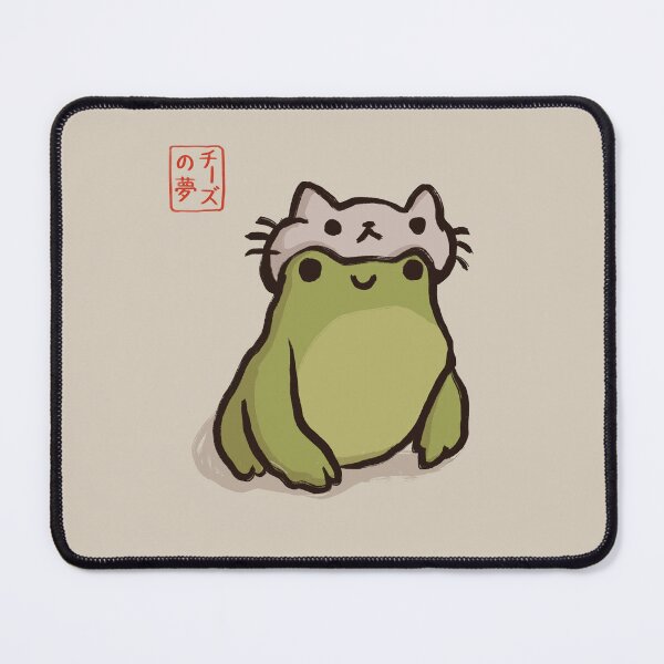 Item preview, Green frog in a cat hat designed and sold by cheezup.