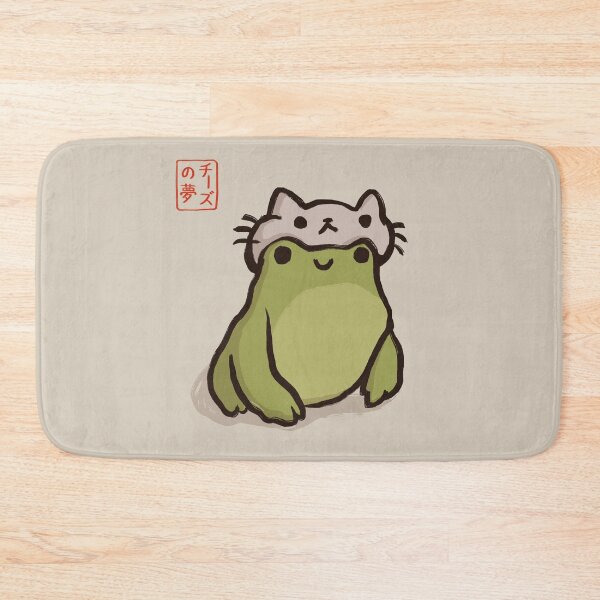 Item preview, Green frog in a cat hat designed and sold by cheezup.