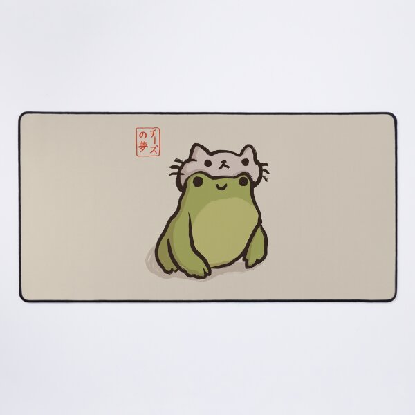 Item preview, Green frog in a cat hat designed and sold by cheezup.