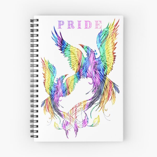Artikelvorschau, Regenbogen Phoenix mit Stolztext entworfen und verkauft von Arteastes.