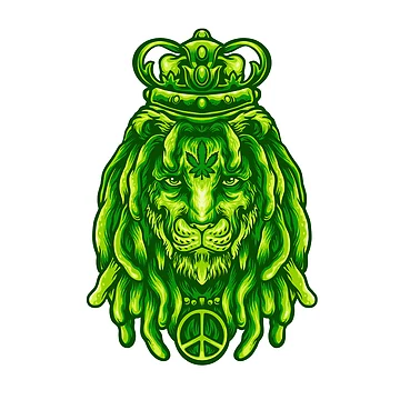 Artwork thumbnail, Lion King Rasta Marijuana by Romeo Store⭐⭐⭐⭐⭐