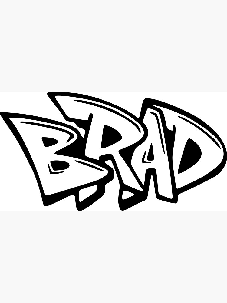 "Brad Graffiti Name Design" Sticker for Sale by NameThatShirt Redbubble
