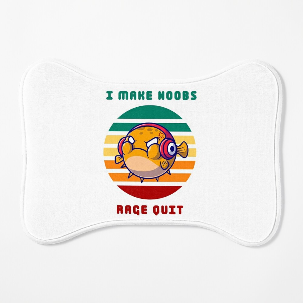 I Make Noobs Rage Quit - Fish With Headphones Sticker for Sale by  bsrishika