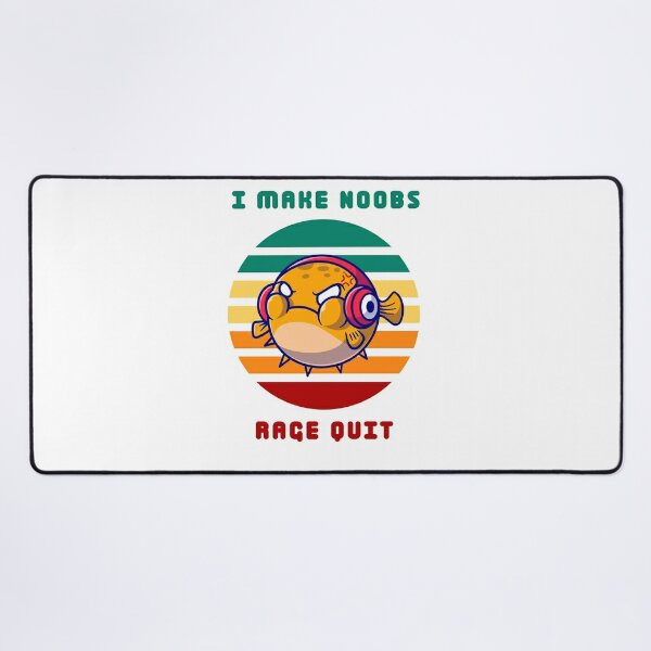 I Make Noobs Rage Quit - Fish With Headphones Sticker for Sale by  bsrishika