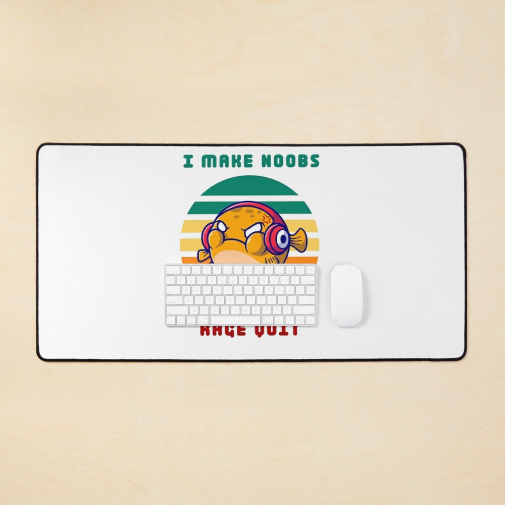 I Make Noobs Rage Quit - Fish With Headphones Sticker for Sale by  bsrishika