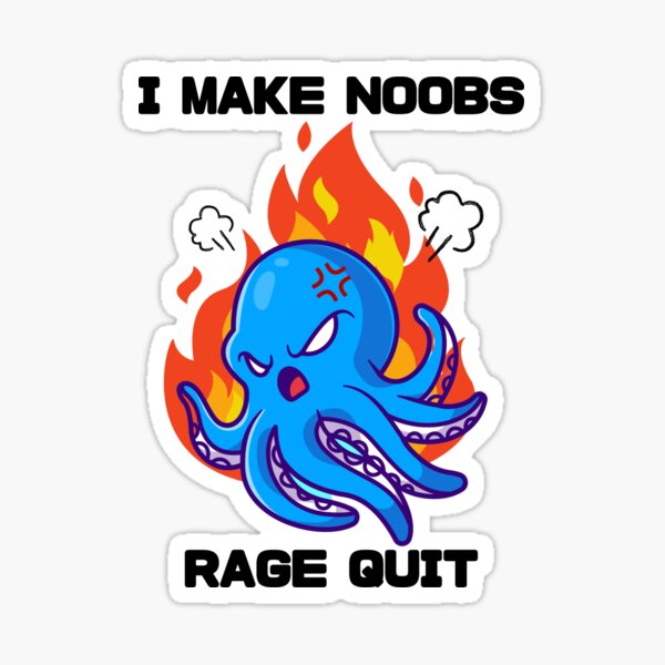 I Make Noobs Rage Quit - Fish With Headphones Sticker for Sale by  bsrishika