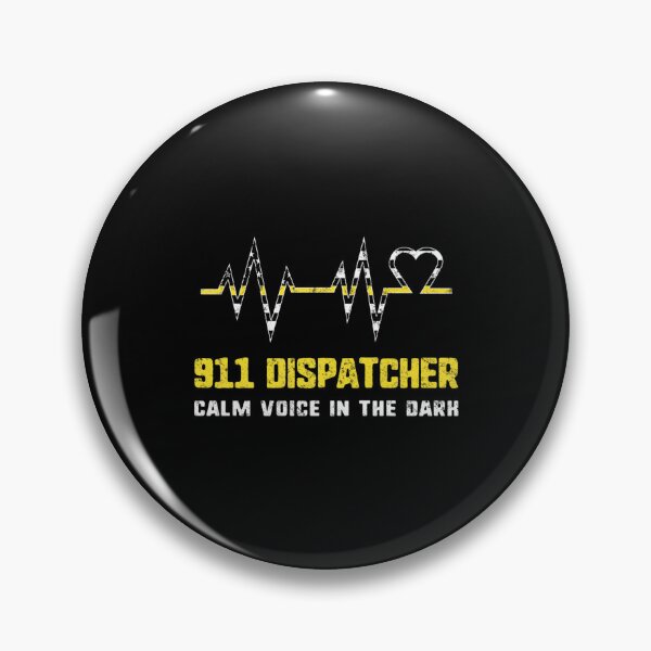 Item preview, Dispatcher Calm Voice In The Dark USA Flag Heartbeat Dad Premium T-Shirt designed and sold by ThuysThuys.