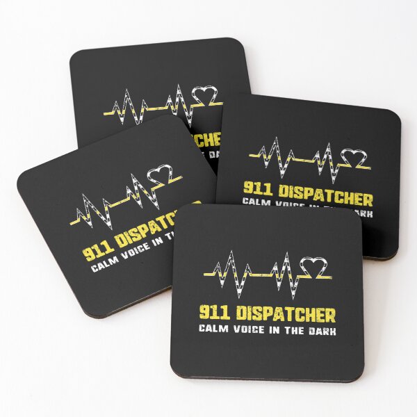 Item preview, Dispatcher Calm Voice In The Dark USA Flag Heartbeat Dad Premium T-Shirt designed and sold by ThuysThuys.