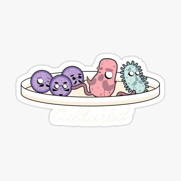 Gentlemen Microbes Sticker