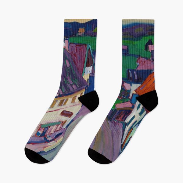 Item preview, Wassily Kandinsky  Murnau – View from the window of the Griesbrau (Griesbräu) (1908) designed and sold by TeeARTHY.