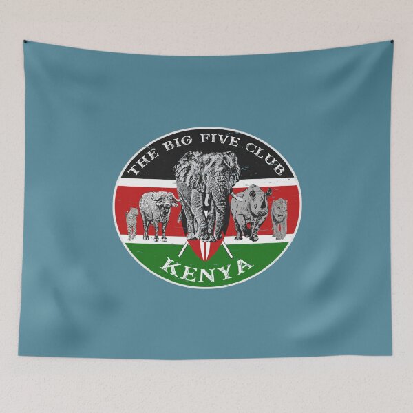 Item preview, Africas Big Five on Kenya Flag Sweatshirt designed and sold by ThuysThuys.