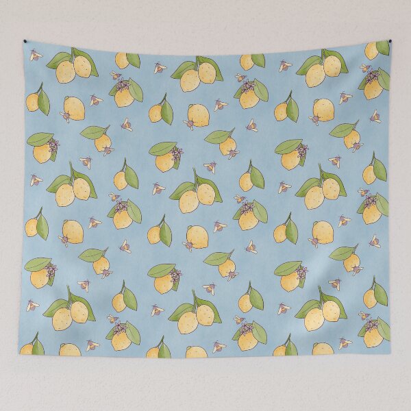 Item preview, Lemons and Bees Pattern designed and sold by artby-emilyrose.