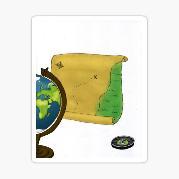 Item preview, Map and Globe designed and sold by an-open-book.