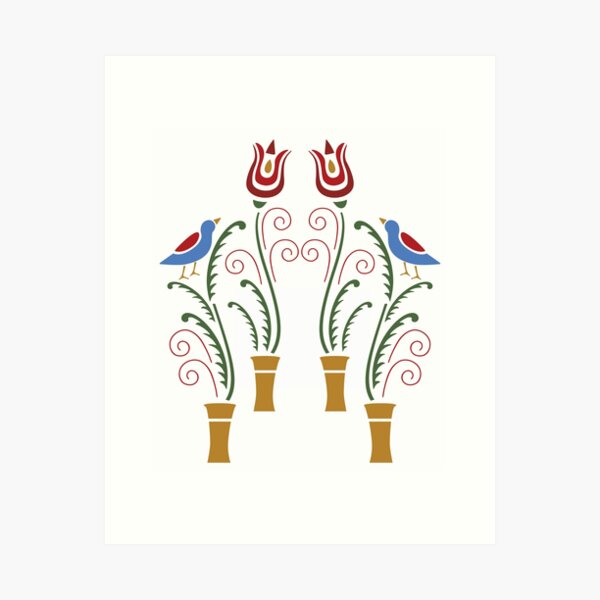 Item preview, Birds and flower pots designed and sold by JoniandCo.