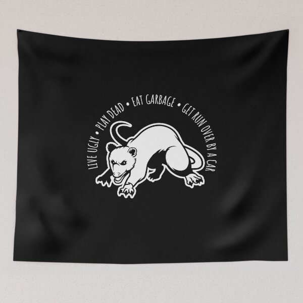 Item preview, Live Ugly Play Dead Eat Garbage Hit by a Car Possum  designed and sold by The Junto Shop.