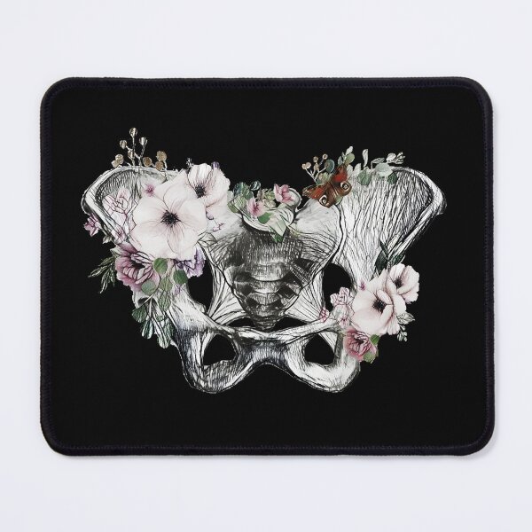 Item preview, Feminism, anatomy, anatomical art, draw, flowers roses, female bones of the pelvis designed and sold by Collagedream.