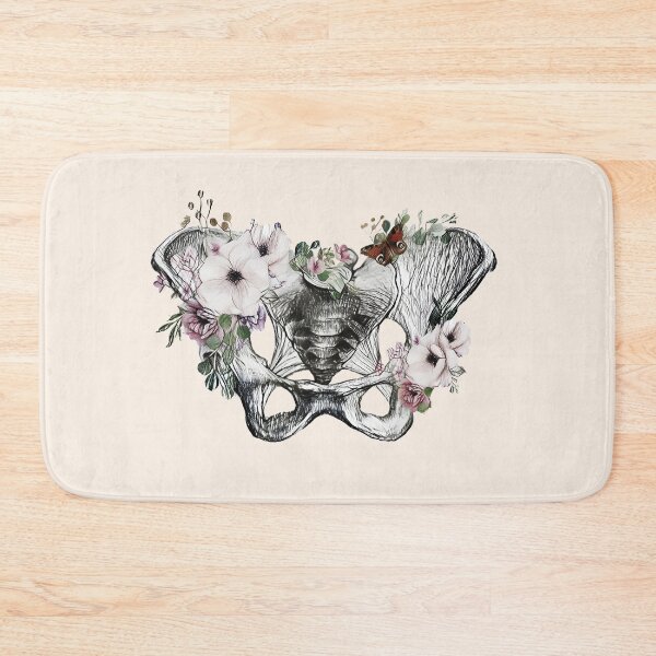 Item preview, Feminism, anatomy, anatomical art, draw, flowers roses, female bones of the pelvis designed and sold by Collagedream.