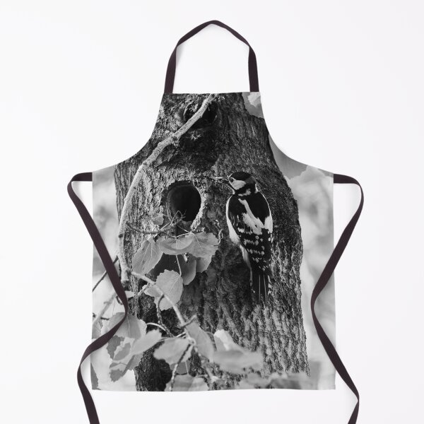 Item preview, Mouth full shut. Great spotted woodpecker bw designed and sold by Jouko Lehto Photography.