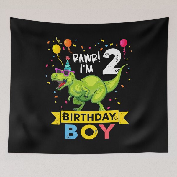 Item preview, Rawr I'm 2 Birthday Boy 2 Year Old 2nd Birthday T Rex Dinosaur designed and sold by MalloWilli.