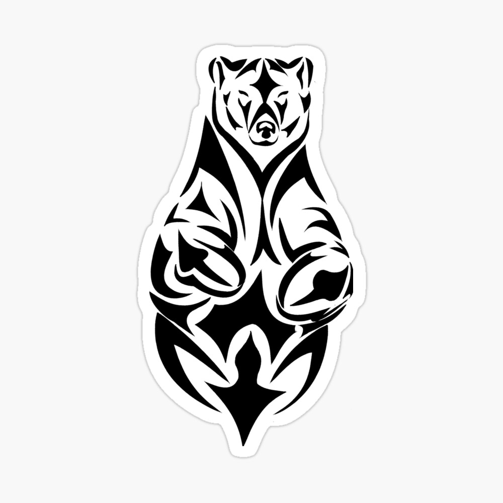 Tribal Bear Tattoo Design Download High Resolution Digital Art PNG  Transparent Background Printable SVG Tattoo Stencil - Etsy