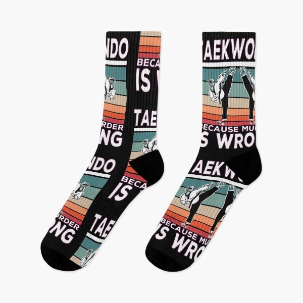 Item preview, Taekwondo Because Murder Is Wrong Taekwondo Saying designed and sold by Merchandiser099.