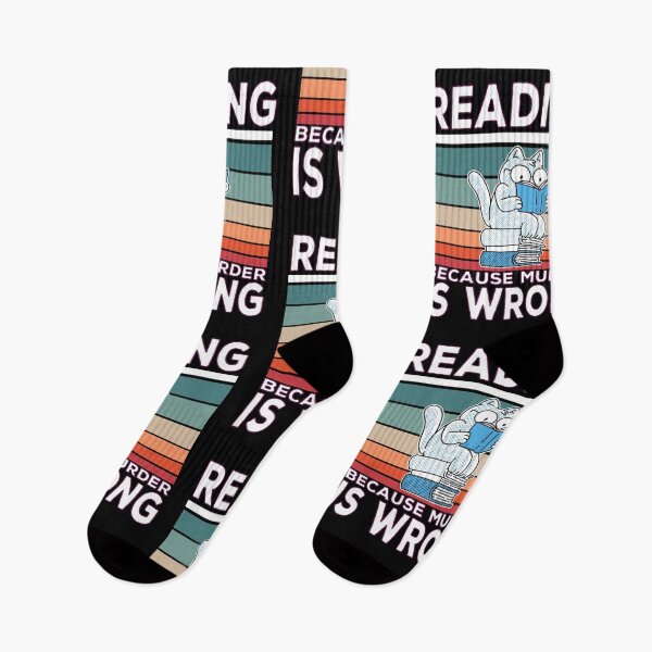 Item preview, Reading Becaus Murder Is Wrong Book Reader Saying designed and sold by Merchandiser099.