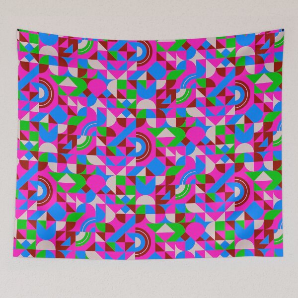 Item preview, geometric colorful patterns conceptual Art - Abstract Neo Geo graphic design designed and sold by Design Repo.